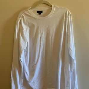 J Crew White Cotton Longsleeve T Shirt
